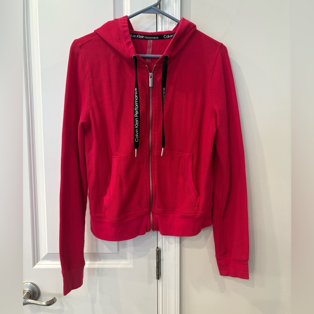 Calvin Klein Performance Women's Bright Pink Hoodie Zip up